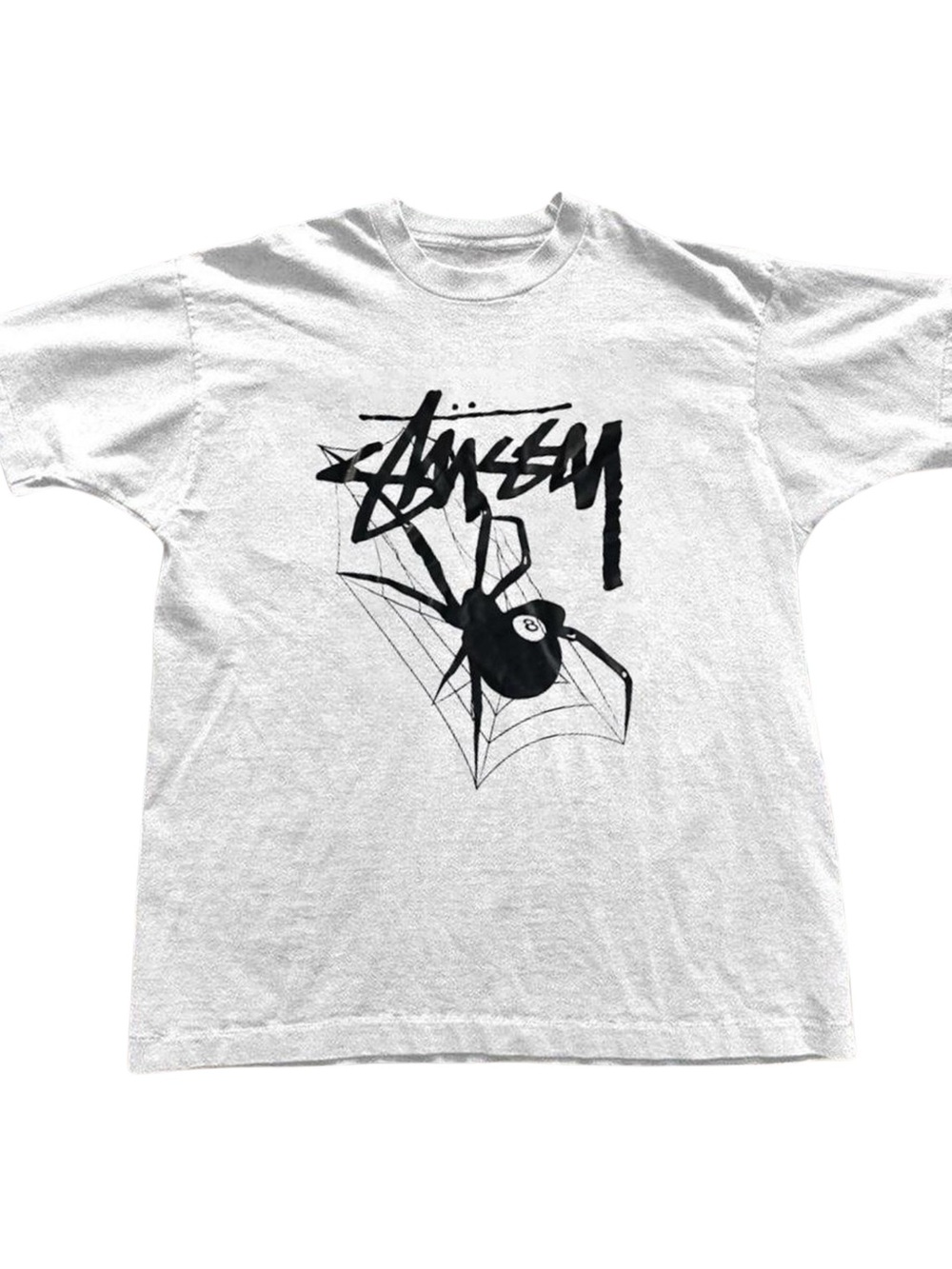 Gildan White Graphic Spider Web T-Shirt